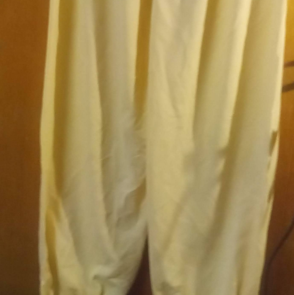 ROMWE-yellow sweatpants, elastic waist & ankles